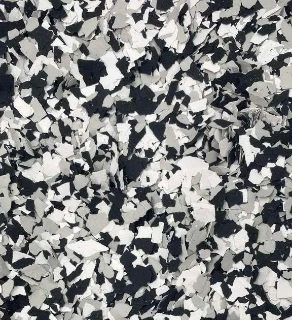 Decorative epoxy flooring flake blend option 4